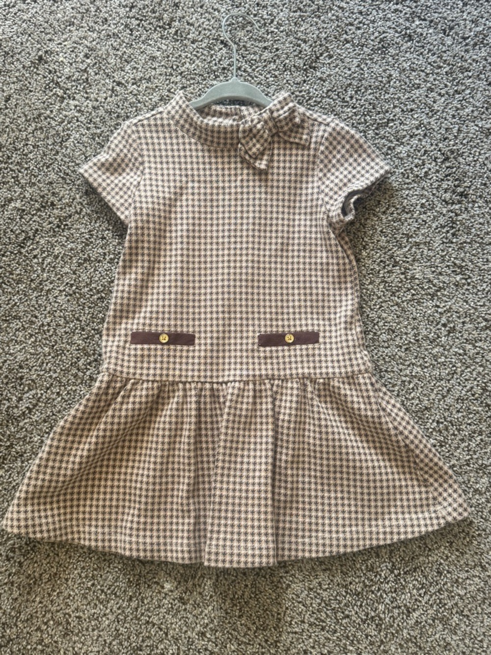 Janie and Jack Houndstooth Drop-Waist Dress